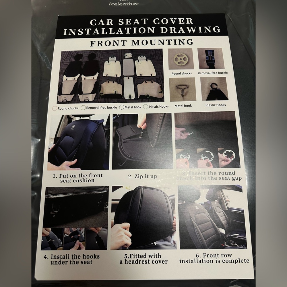 Iceleather cover seats in black. - Picture 3 of 5